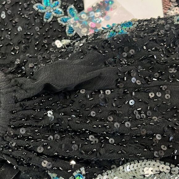 NWT Mac Duggal Embellished Sequin Long Sleeve Blouson Gown size 4 $ 598.00 - Picture 9 of 9